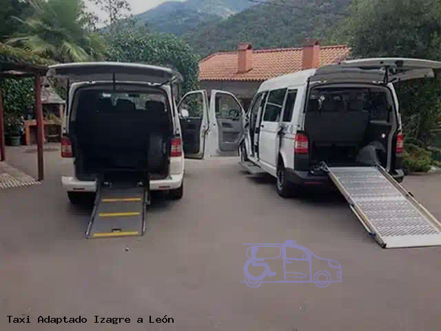 Taxi accesible Izagre a León